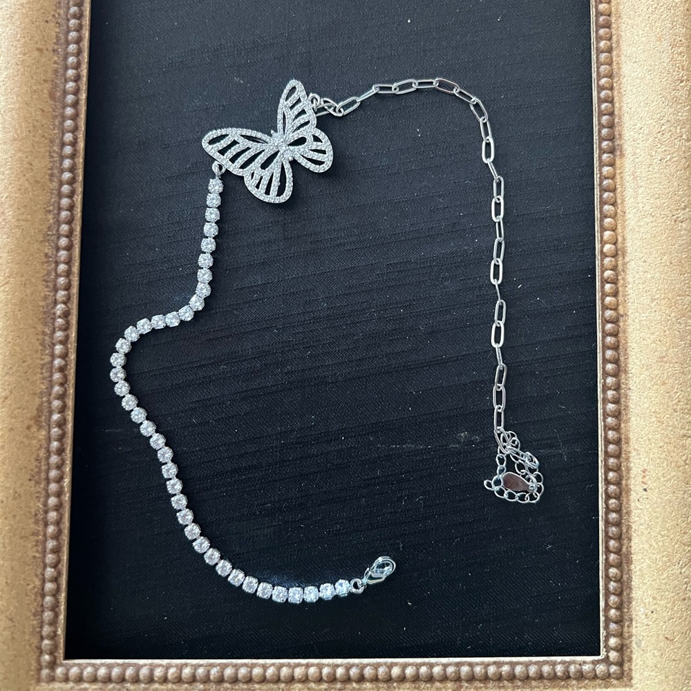Sparkling Butterfly Pendant Necklace